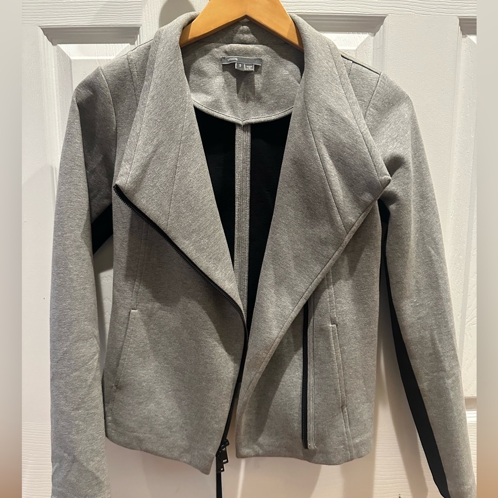 Vince Scuba Moto Zip-Up Jacket Size Small